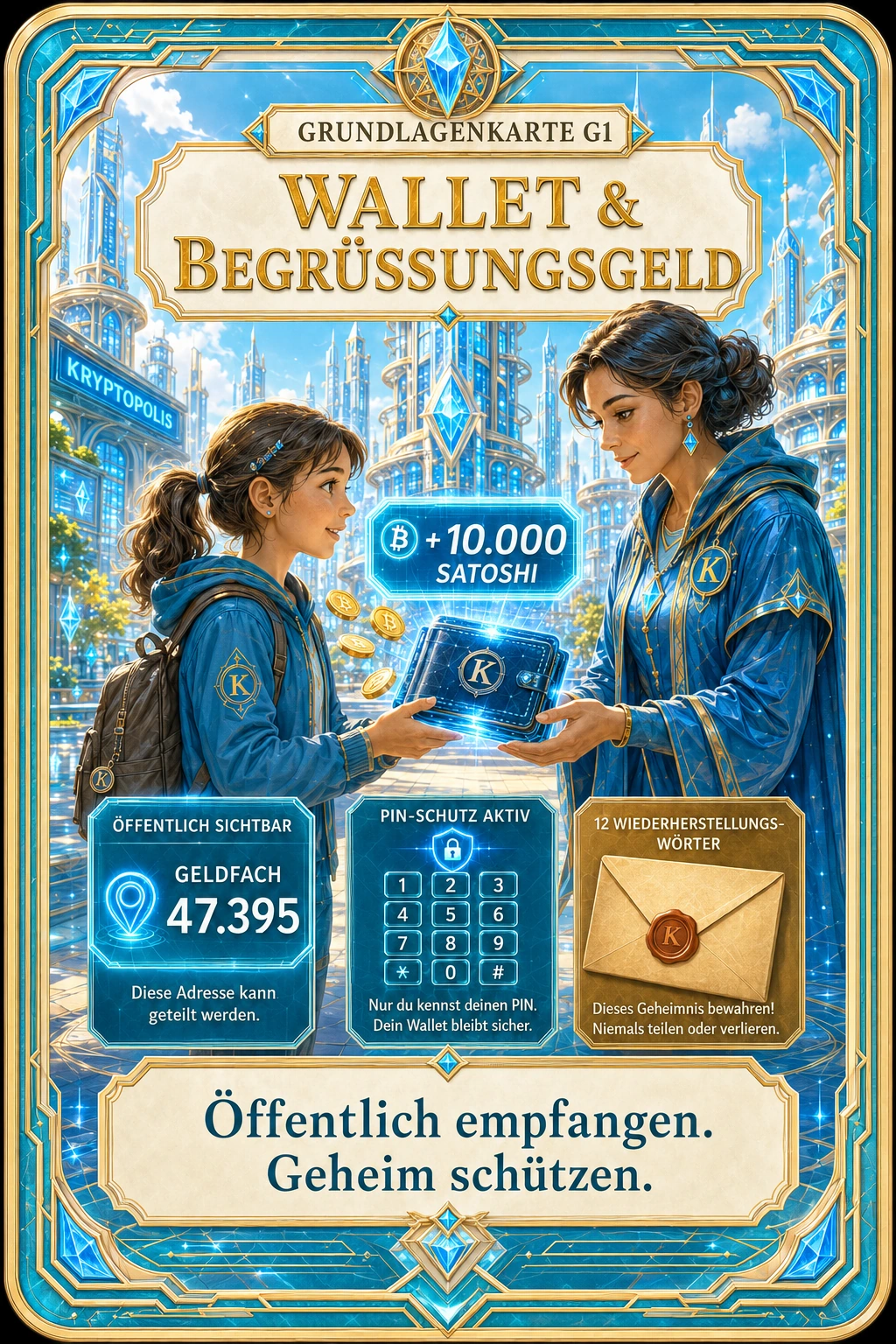 Grundlagenkarte G1 Wallet und Begrüßungsgeld.