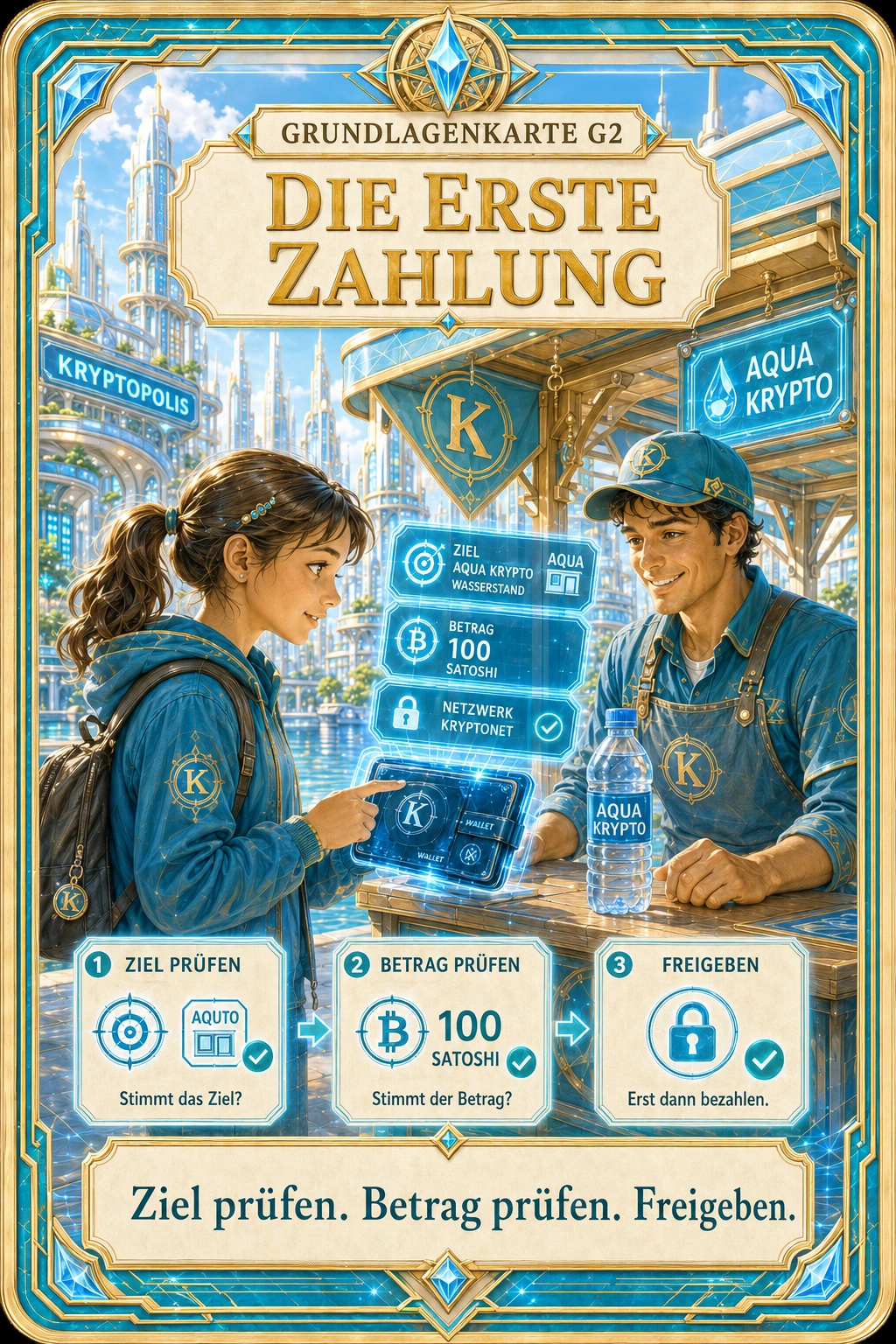 Grundlagenkarte G2 Die erste Zahlung.